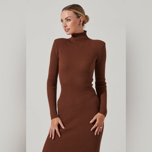 ASTR the Label Long Sleeve Turtleneck Sweater Dress - Picture 4 of 11